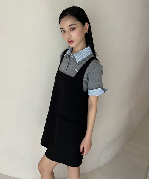 ハーフスリーブダブルカラーニット（ニット/セーター）｜EIMY ISTOIRE