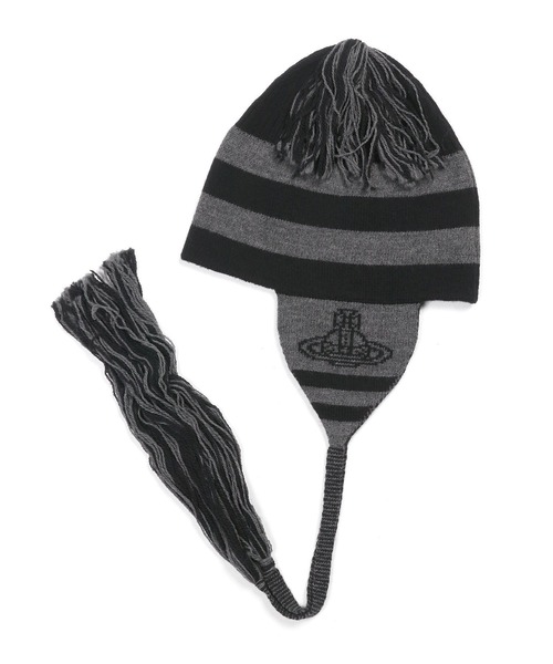 スマイル】vivienne westwood ニット帽 フラップ付ワッチ Vivienne