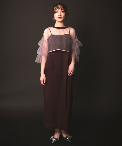ANDRESD】airy bolero dress 結婚式 ワンピース パーティードレス