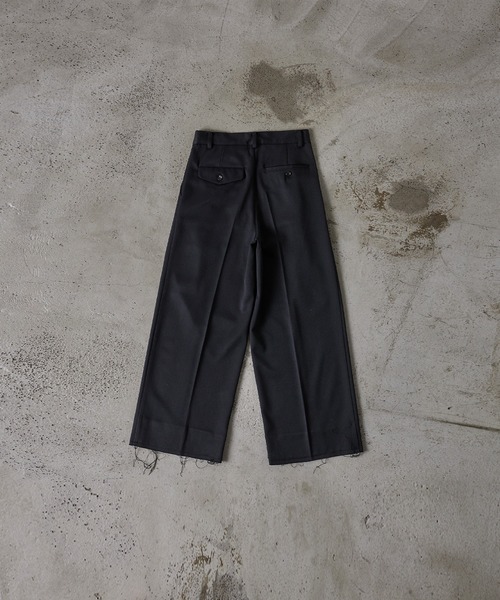 CLEL（クレイル）の「【CLEL core.】Wool Cut off Straight Slacks