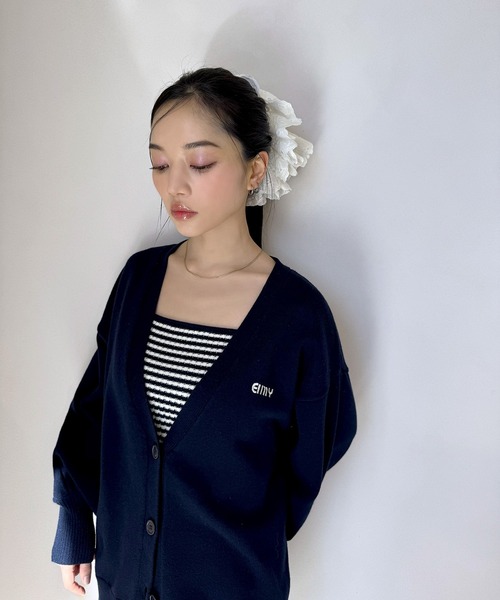 ロゴカーデワンピースニットセットアップ（カーディガン/ボレロ