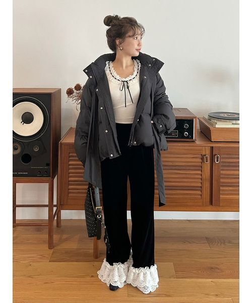 セール】【WEB限定カラー】recycleリボンダウン（ダウンジャケット