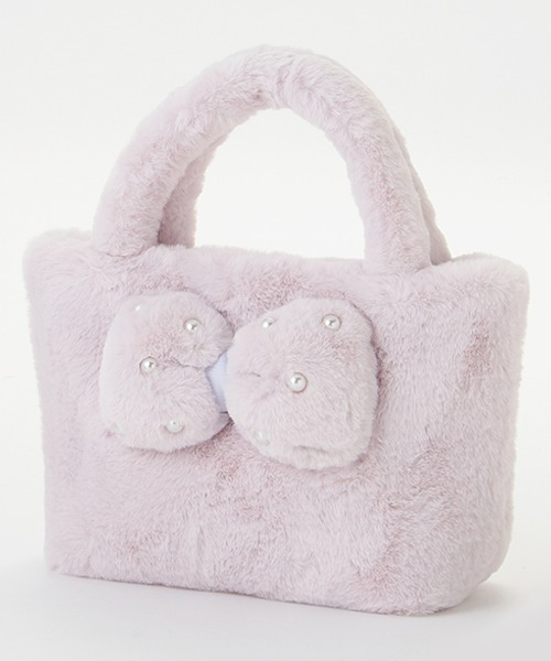 mezzo piano（メゾピアノ）の「フェイクファーリボン ミニトートバッグ