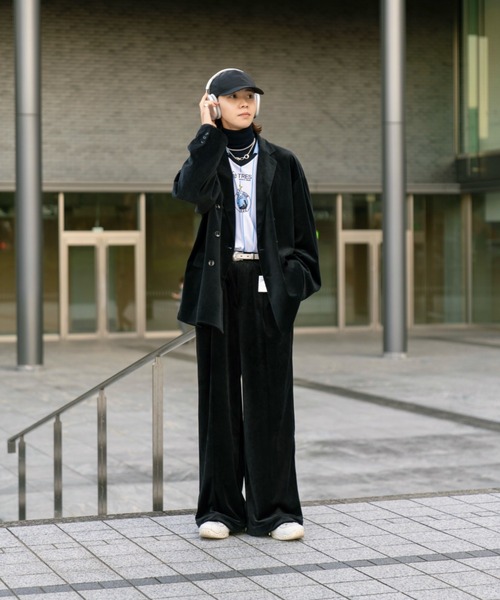 soerte（ソエルテ）の「Oversize 6B velvet tailored jacket/オーバー