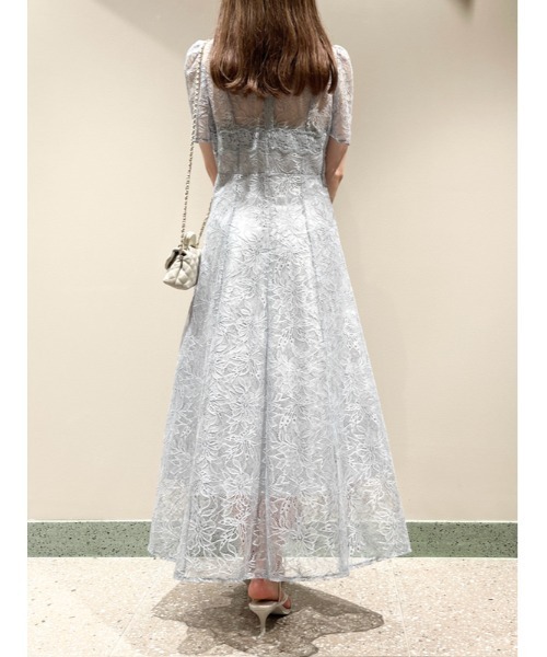 SNIDEL（スナイデル）の「シャイニーレースドレス（ワンピース）」 - WEAR