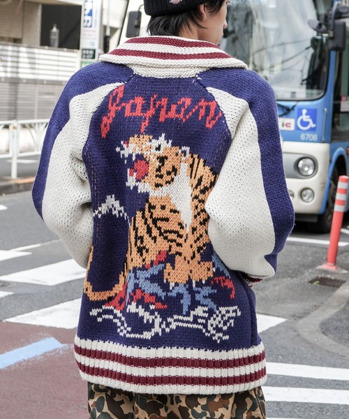 セール】【HOUSTON/ヒューストン】SOUVENIR COWICHAN SWEATER(TIGER