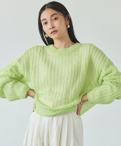 BABYLONE（バビロン）の「ラメモヘアシアーニット（ニット/セーター