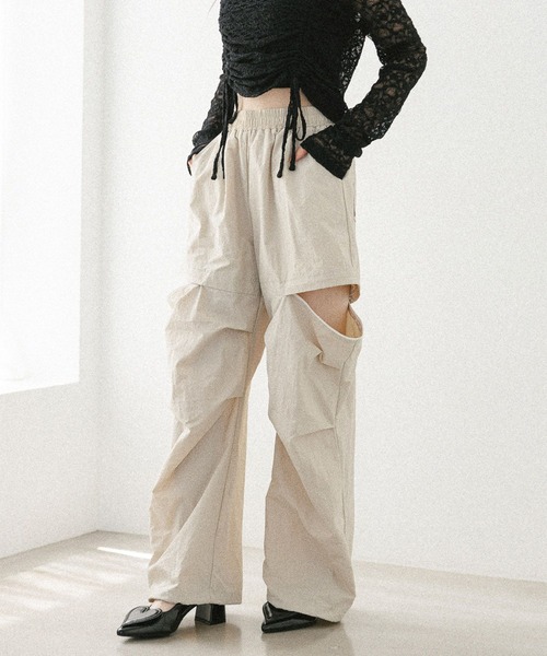 セール】サイドZIPデザインパンツ 575279（カーゴパンツ）｜Heather
