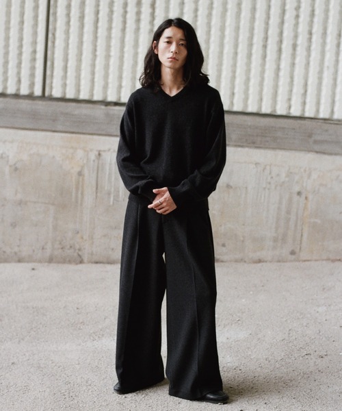 WYM LIDNM（ウィム バイ リドム）の「FOX BLEND STANDARD KNIT(V-NECK