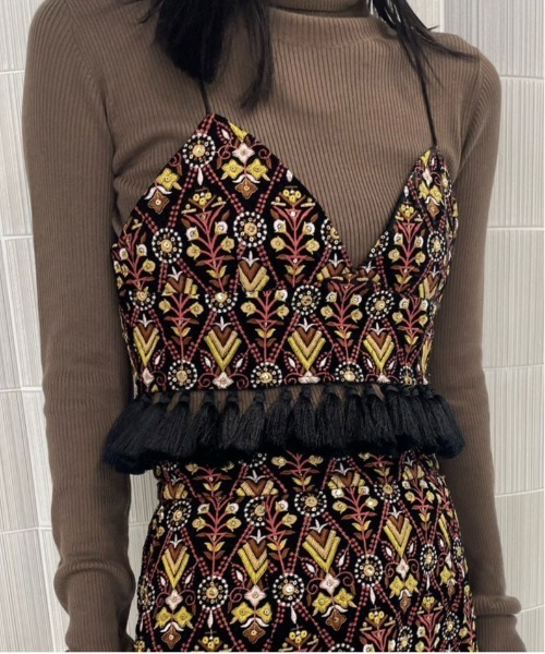 Ameri（アメリ）の「INDIA EMBROIDERY BUSTIER（その他トップス）」 - WEAR