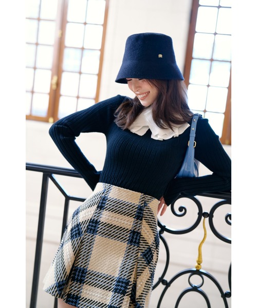 SNIDEL（スナイデル）の「ロービングチェックミニスカート（スカート
