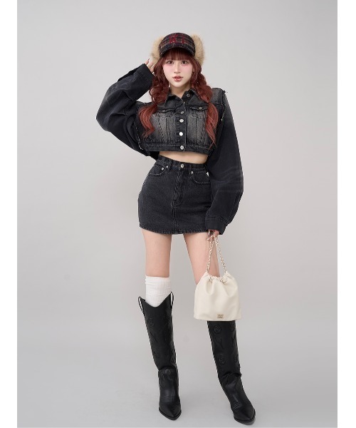 バックカーブデニムミニスカート（スカート）｜Darich（ダーリッチ）の