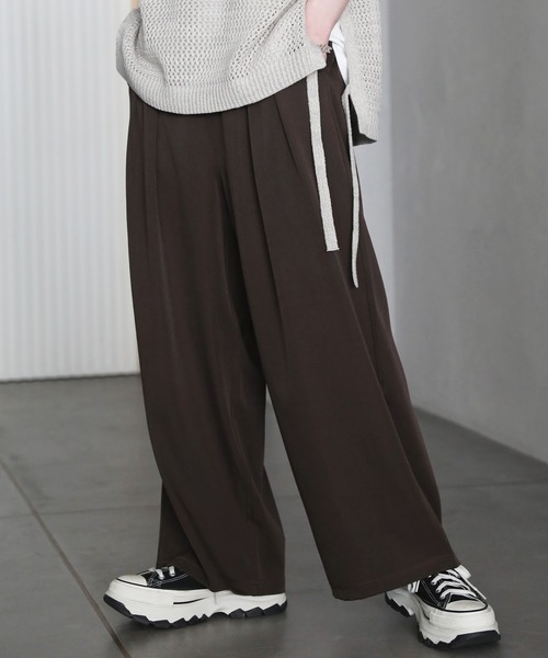 ETELIO（エテリオ）の「2タックドレープワイドバギーイージーパンツ