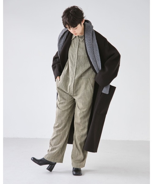 TODAYFUL（トゥデイフル）の「ヘリンボーンシャツコンビネゾン（つなぎ