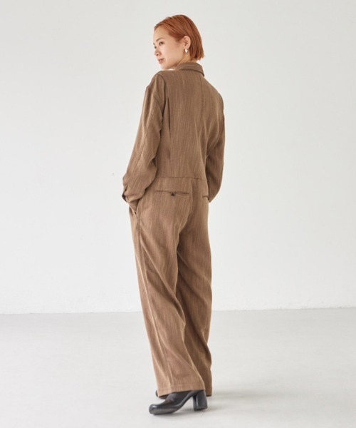 TODAYFUL（トゥデイフル）の「ヘリンボーンシャツコンビネゾン（つなぎ