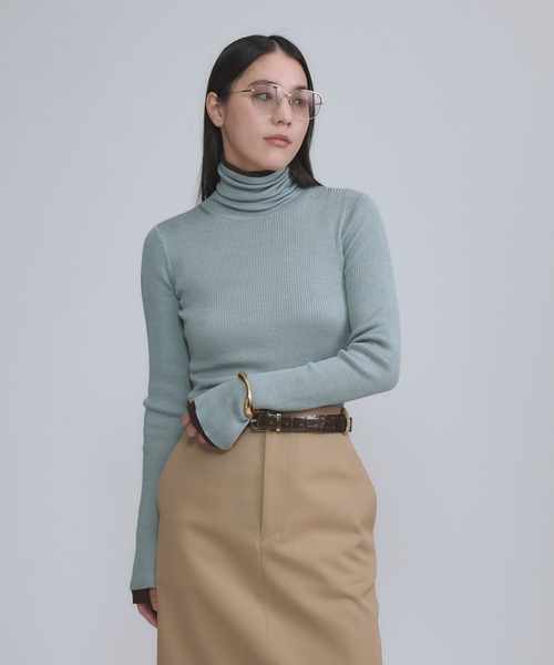 Chaos(カオス)/【新色＆追加】18Gシルクリブタートルネックニット