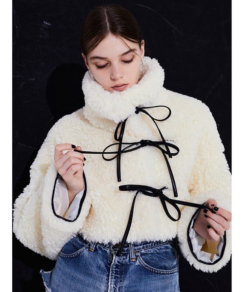 SORIN（ソリン ）の「Synthetic Fur Lace-up Cardigan（その他アウター