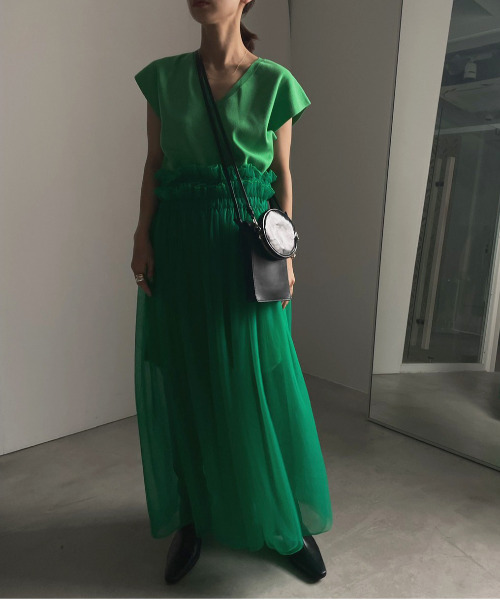 Ameri（アメリ）の「MANY WAY TULLE WITH VEST（ワンピース）」 - WEAR