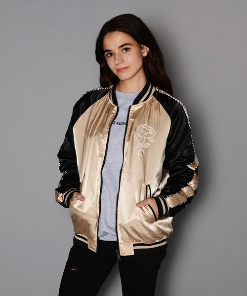 JACKROSE（ジャックローズ）の「ローズ刺繍リバーシブルスカジャン＆MA