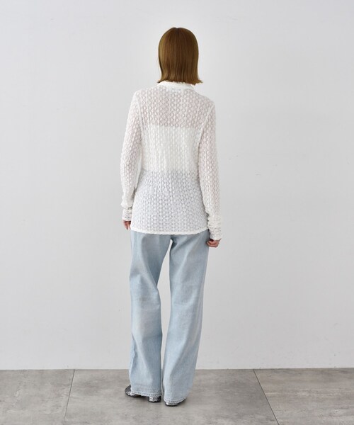 CODE A（コードエー）の「◇CODE A｜shrink lace blouse（シャツ