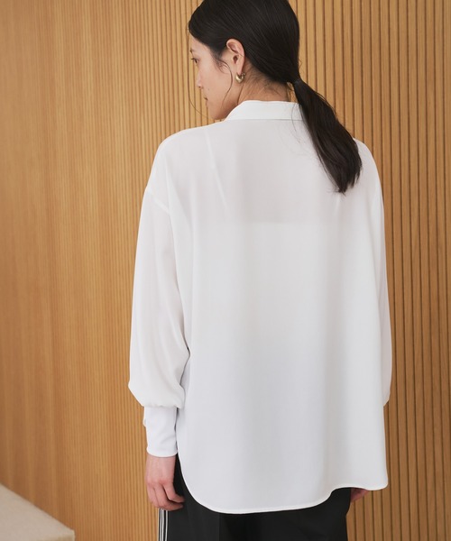 襟付き袖リブシャツ-手洗い可- | LANDWARDS（ランドワーズ）公式通販