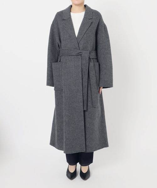 souple wool ダブルフェイスロングコート（チェスターコート）｜SLOBE