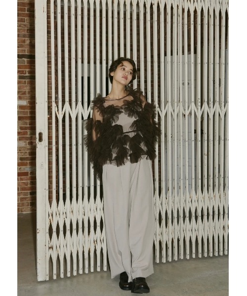 NOTREemor（ノートルエモア）の「tulle veil tops（シャツ/ブラウス