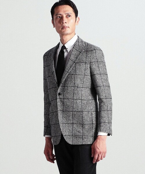 セール】ベビーアルパカウール 2Bシングルテーラードジャケット FERLA