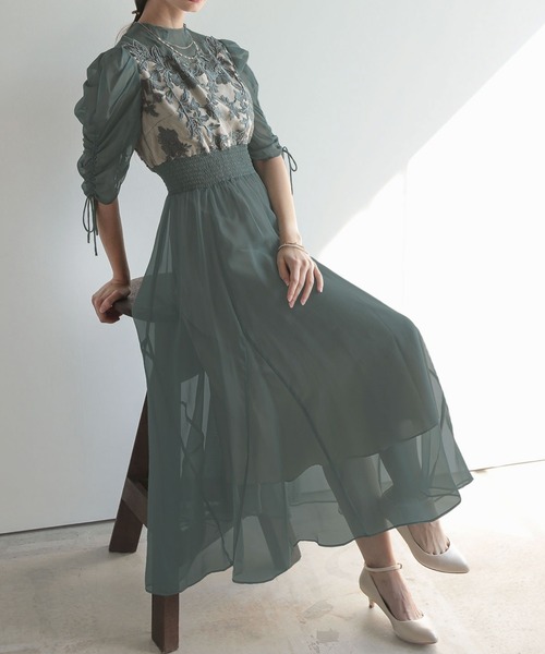 フラワーレース×オーガンジードレス（ドレス）｜Dorry Doll（ドリー