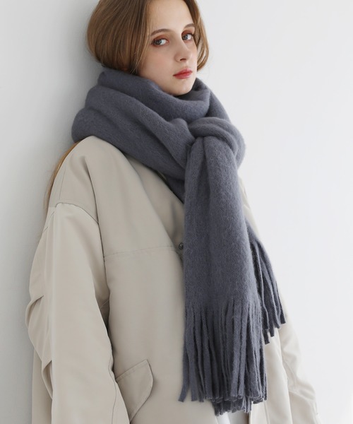 LILL（リル）の「シャギーモヘアタッチビッグマフラー（マフラー