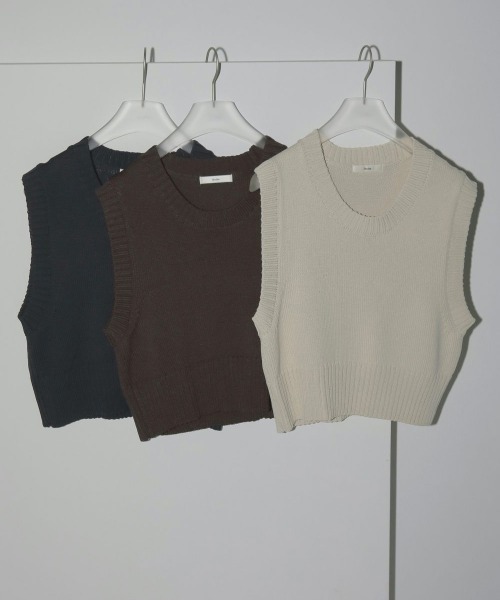 anuke（アンヌーク）の「anuke Mix Knit Vest ミックスニットベスト