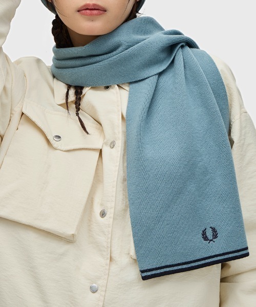 セール】Twin Tipped Merino Wool Scarf／ティップラインメリノウール