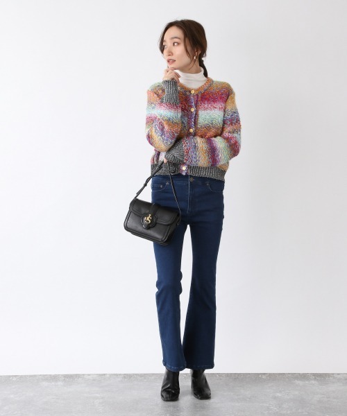 JEANASIS（ジーナシス）の「3Gカラフルジャガードレトロクルー