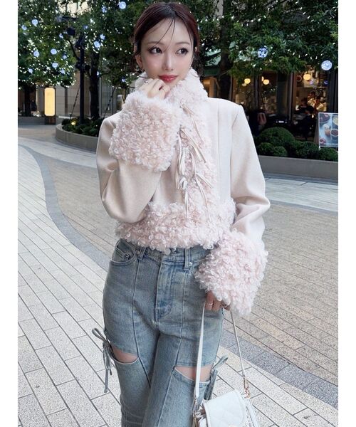 セール】ポイントフェイクファーブルゾン（ブルゾン）｜RESEXXY