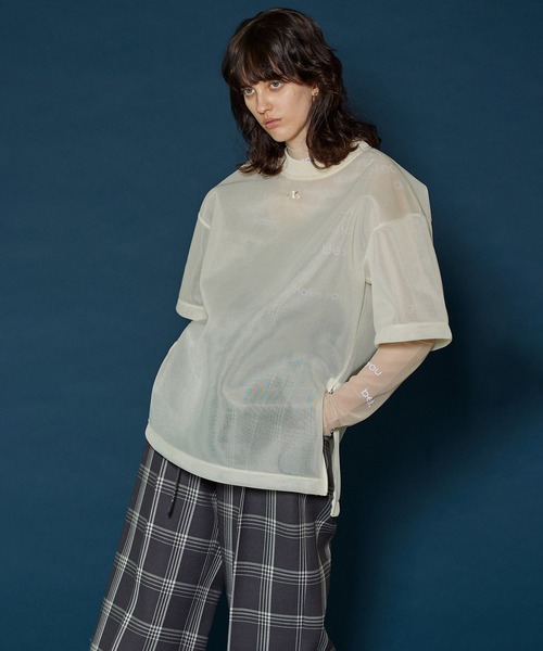 MAISON SPECIAL（メゾンスペシャル）の「Flocky Print Sheer Turtle