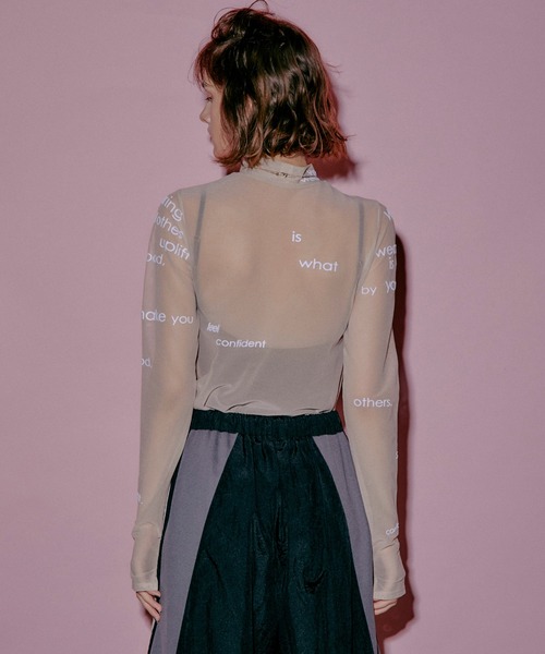 MAISON SPECIAL（メゾンスペシャル）の「Flocky Print Sheer Turtle