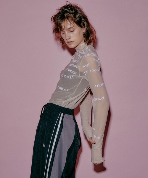 MAISON SPECIAL（メゾンスペシャル）の「Flocky Print Sheer Turtle