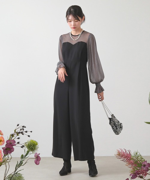 Kana（カナ）の「シンプル オールインワン ビスチェ風 長袖 パンツ