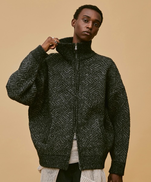 soerte（ソエルテ）の「Oversize jacquard drivers knit/オーバー