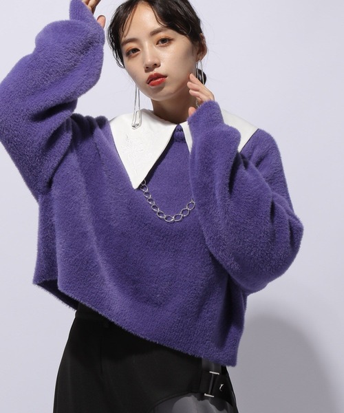 HARE（ハレ）の「ハイネックシャギーニット(HARE)（ニット/セーター