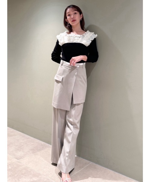 SNIDEL（スナイデル）の「レイヤードデザインパンツ（その他パンツ