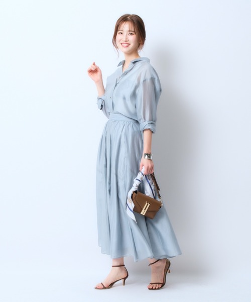 JUSGLITTY（ジャスグリッティー）の「切替シアーフレアスカート