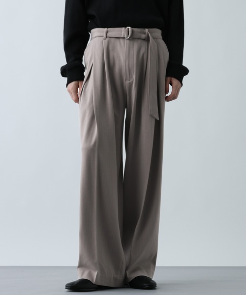 セール】【SET UP対応】ダブルウィーブストライプディープタックワイド