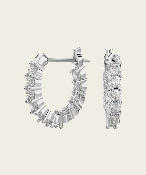 公式】【スワロフスキー】Matrix Vittore フープピアス, ラウンド
