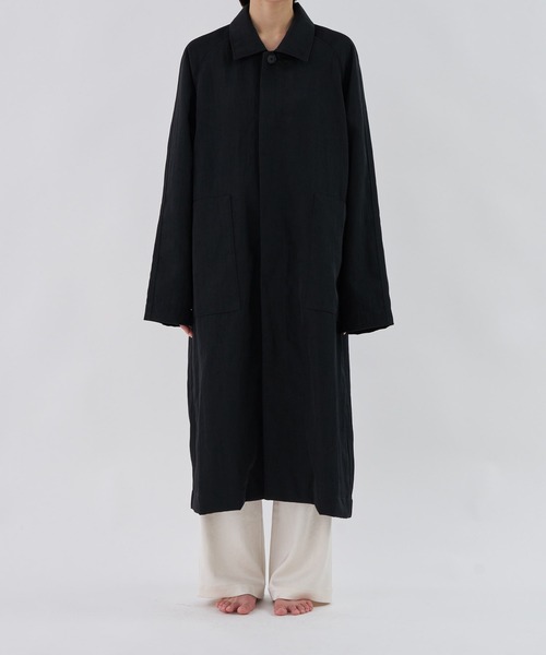 ENOF（イナフ）の「twill long coat（ステンカラーコート）」 - WEAR