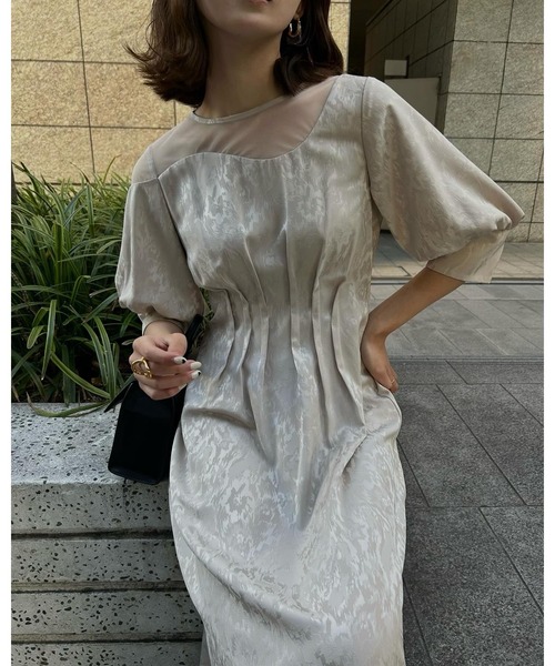 LE'RURE（リルアー）の「Meandering waist tuck flare dress（ドレス