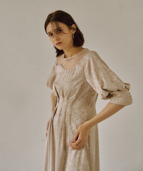 LE'RURE（リルアー）の「Meandering waist tuck flare dress（ドレス
