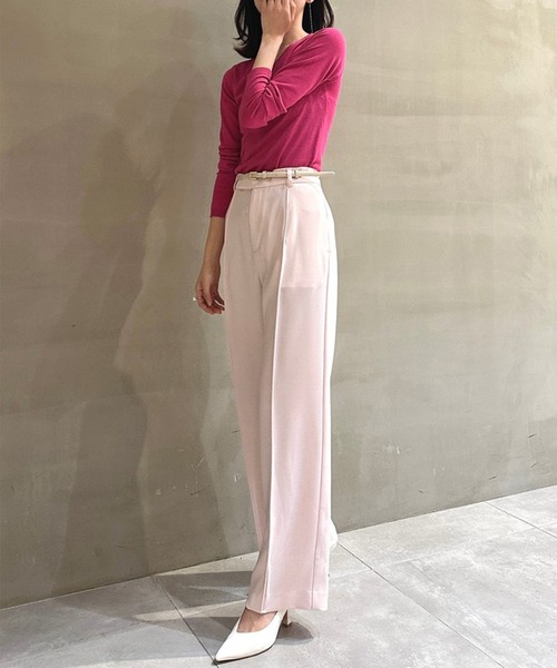 anuans（アニュアンス）の「ダブルサテンストレートパンツ（その他