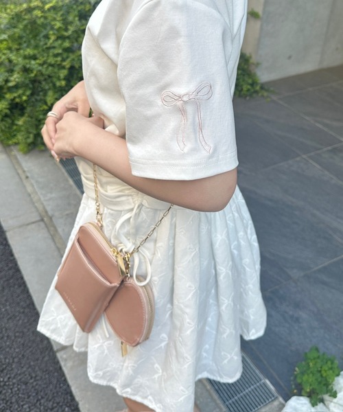 muguet（ミュゲ）の「【裏地付き】コットンリボンミニスカート