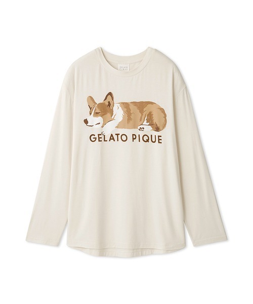 gelato pique（ジェラートピケ）の「SLEEPING DOGワンポイントロンT